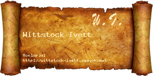 Wittstock Ivett névjegykártya
